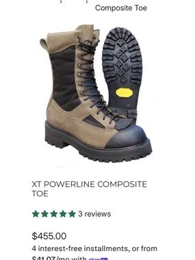 XT Powerline Composite Toe Work Boot in Olive and Black